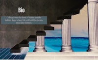a picture of a staircase with the words 80
