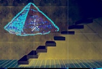 an image of a pyramid with stairs leading up to it